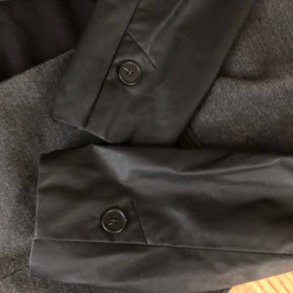 Trouve Faux Leather Sleeve Blazer - Picture 7 of 8